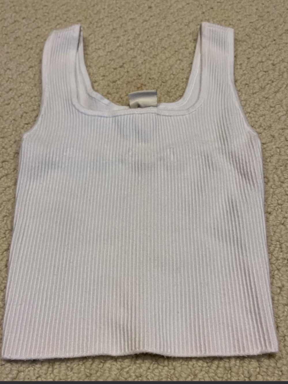 abercrombie white ribbed tank